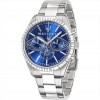 MASERATI COMPETIZIONE OROLOGIO MULTIFUNZIONE SFONDO BLU BRACCIALATO ACCIAIO