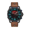 DIESEL SMARTWATCH AMOLED FULL GUARD 2.5 CASSA ANTRACITE CINTURINO PELLE MARRONE