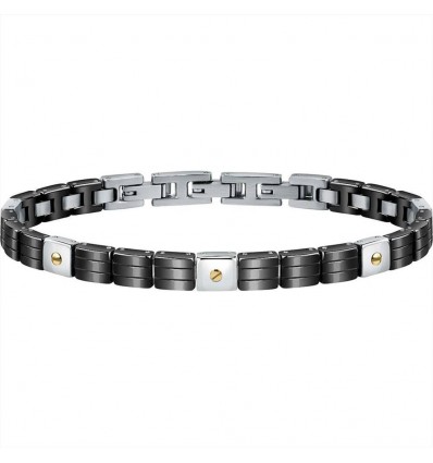 MORELLATO GOLD BRACCIALE UOMO IN ACCIAIO E CERAMICA