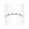 MILUNA BRACCIALE ORO BIANCO PERLA REGINA CON CHIUSURA MOSCHETTONE