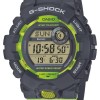 G-SHOCK BLUETOOTH DIGITALE SFONDO GRIGIO CINTURINO GRIGIA RIFERIMENTI VERDI