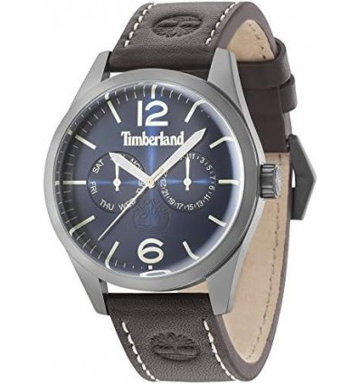 TIMBERLAND MIDDLETON OROLOGIO MULTIFUNZIONE SFONDO BLU CINTURINO TESTA DI MORO