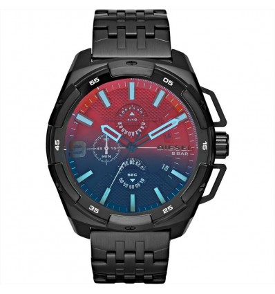 DIESEL HEAVYWEIGHT OROLOGIO CRONO NERO SFONDO OPALESCENTE 