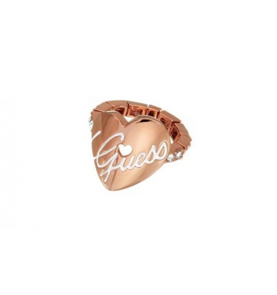 GUESS ANELLO CUORE ROSA