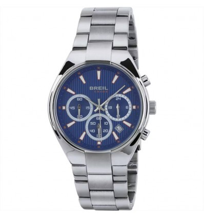 TRIBE BY BREIL SPACE OROLOGIO CRONO SFONDO BLU BRACCIALATO ACCIAIO