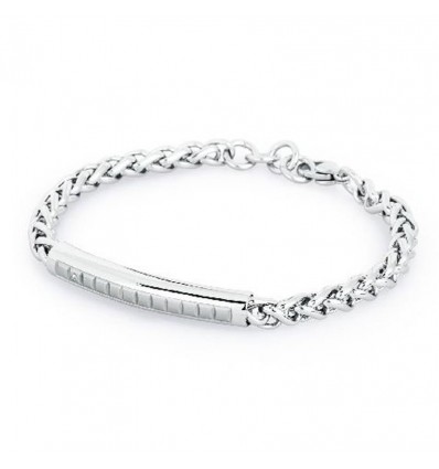 DRAGSTER BRACCIALE CON CATENA TARGA TUBOLARE SATINATO E LUCIDO