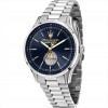 MASERATI SORPASSO OROLOGIO AUTOMATICO SFONDO BLU CINTURINO ACCIAIO