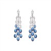 OTTAVIANI ORECCHINI IN METALLO CON ZIRCONIA CUBICA BIANCHI E BLU