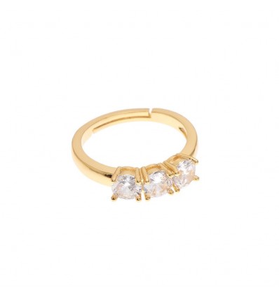 OTTAVIANI ANELLO ZIRCONIA CUBICA DORATO