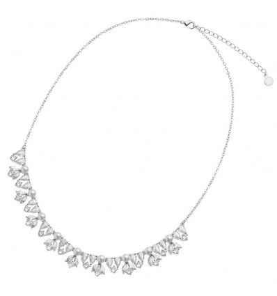 OTTAVIANI COLLANA IN METALLO CON ZIRCONIA CUBICA E PERLE