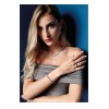 OTTAVIANI ORECCHINI IN METALLO BIANCO E ZIRCONIA CUBICA BIANCHI E VERDI