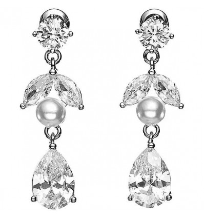 OTTAVIANI ORECCHINI IN METALLO CON ZIRCONIA CUBICA