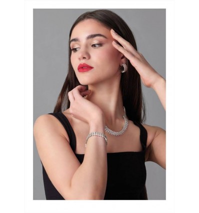 OTTAVIANI COLLANA IN METALLO CON ZIRCONIA CUBICA