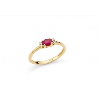 MILUNA GEMME PREZIOSE 375 ANELLO ORO GIALLO 375 CON PIETRE PREZIOSE