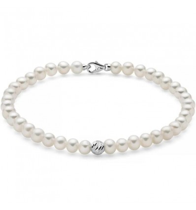 MILUNA PERLE ORIENTE BRACCIALE PERLE BIANCHE 