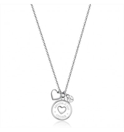 BROSWAY CHAKRA GIROCOLLO IN ACCIAIO CON CIONDOLO