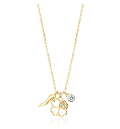BROSWAY CHAKRA GIROCOLLO IN ACCIAIO DORATO CON CIONDOLO