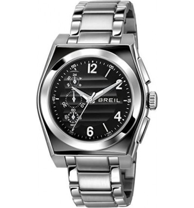 BREIL ESCAPE OROLOGIO CRONO SFONDO NERO ACCIAIO