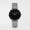 CLUSE LA BOHEME OROLOGIO SOLO TEMPO SFONDO NERO CINTURINO MAGLIA MILANO ACCIAIO